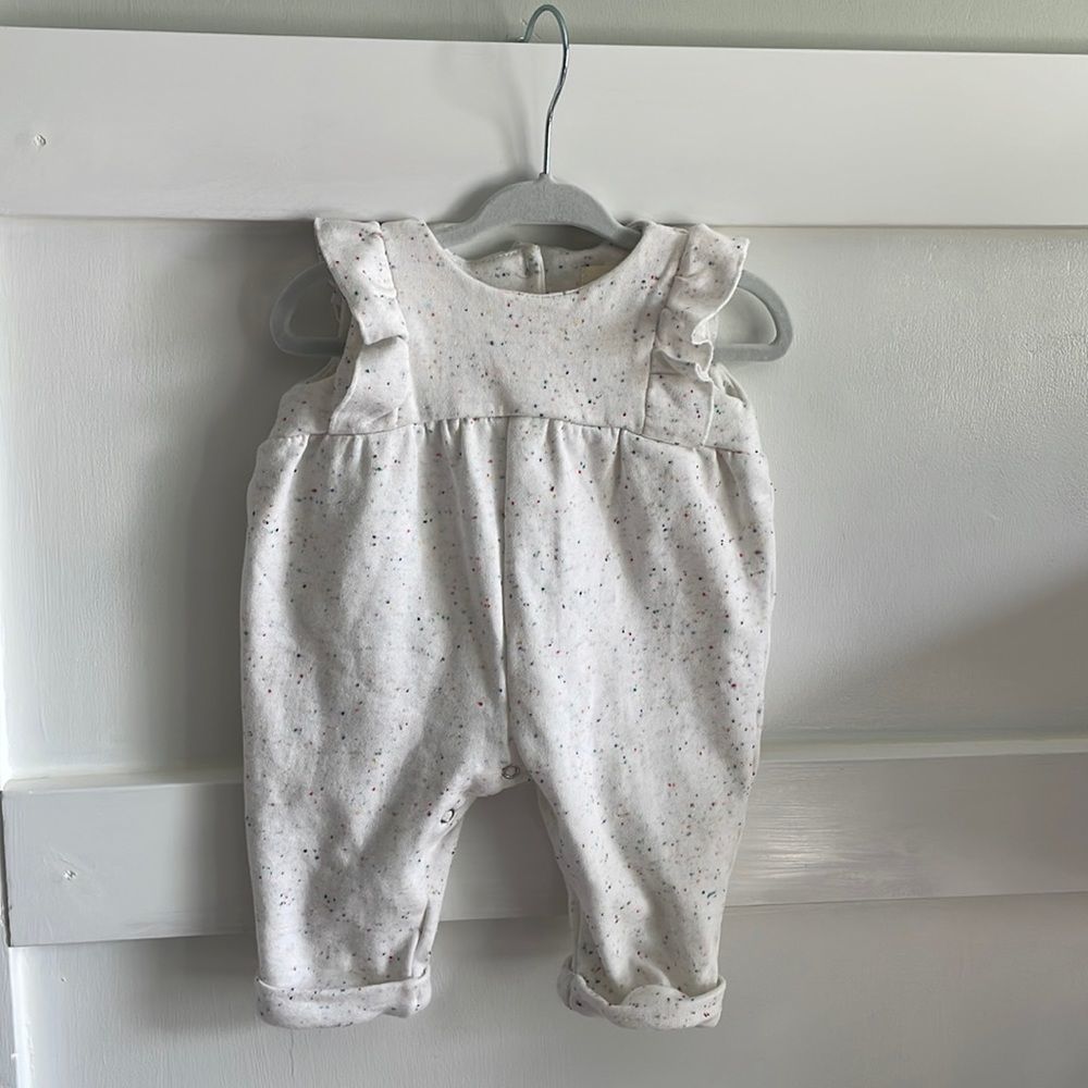The Neutral Babe Ruffled Sprinkle Sleeveless Playsuit
